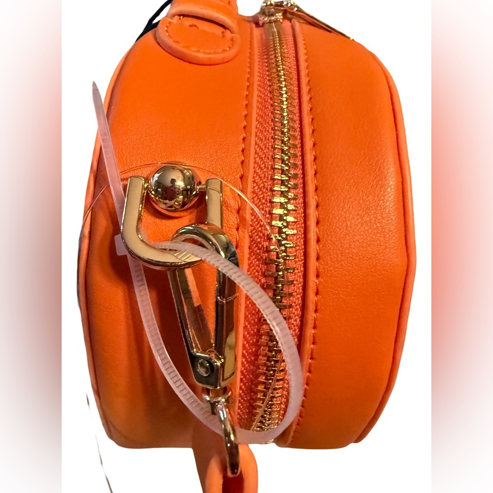 Steve Madden NWT Amazing & Fun Orange Mango Small Crossbody Satchel Bag (P159) - Picture 4 of 8